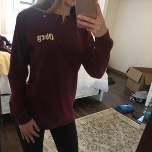 obey long sleeve shirt zumiez burgundy skater